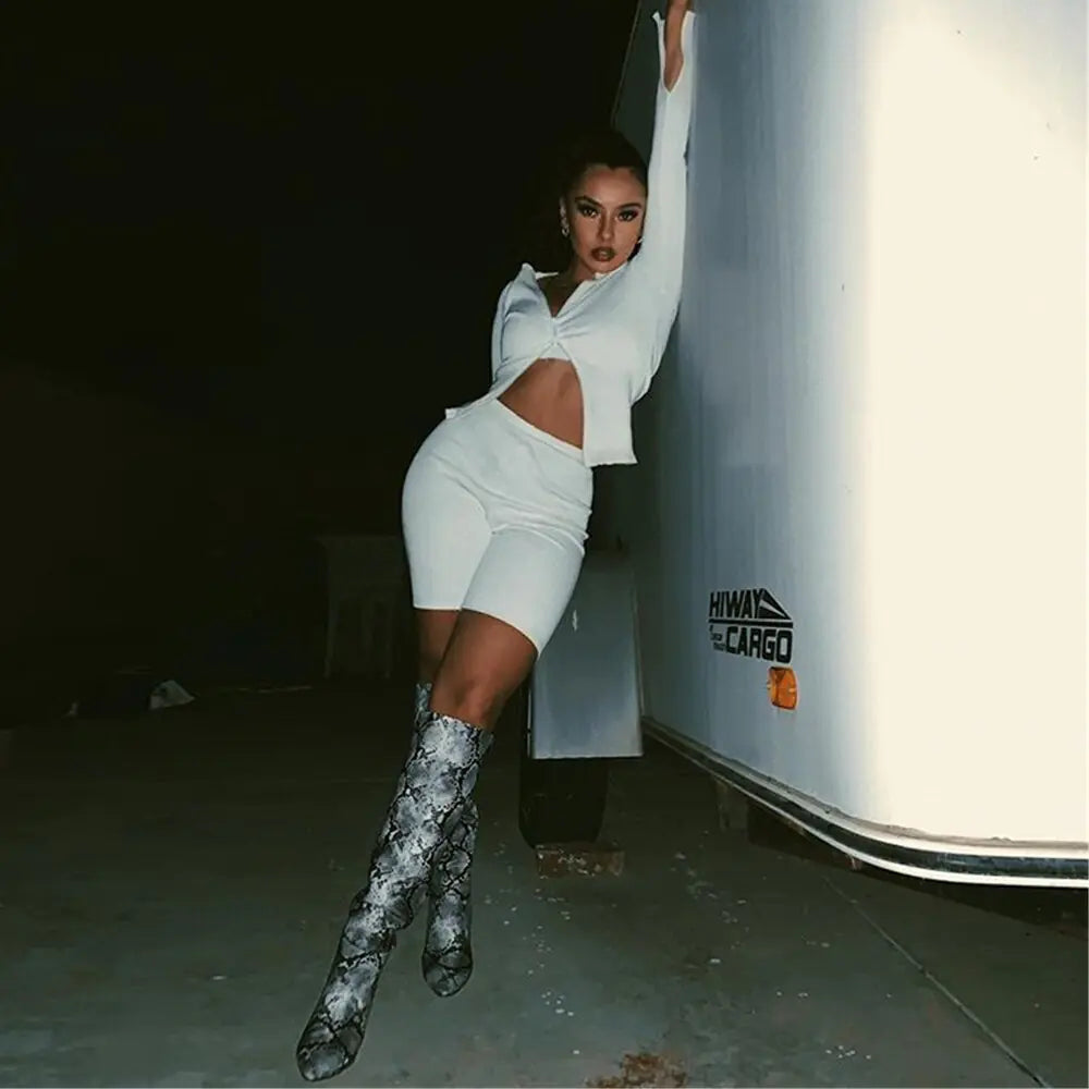 Autumn Winter Women's Two-Piece Set with Zip Top