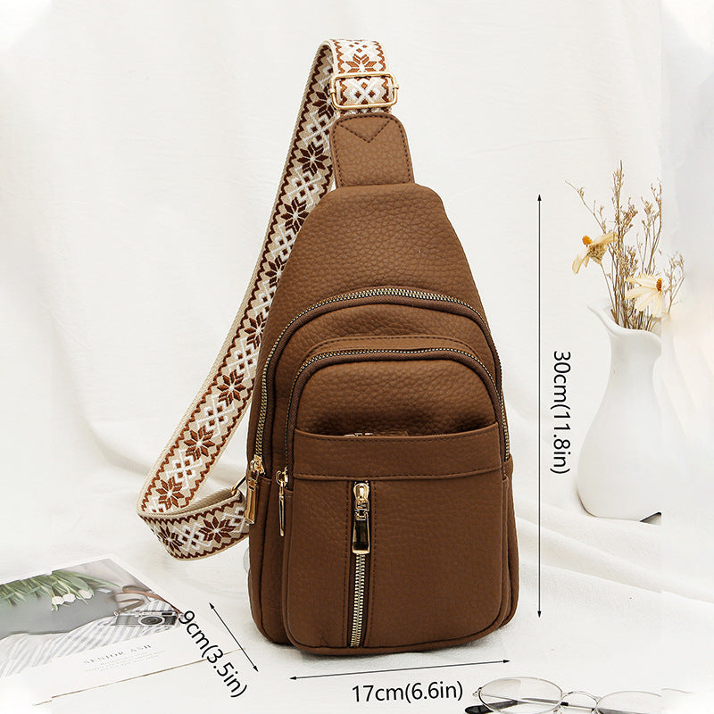 Soft Leather Retro Crossbody Bag