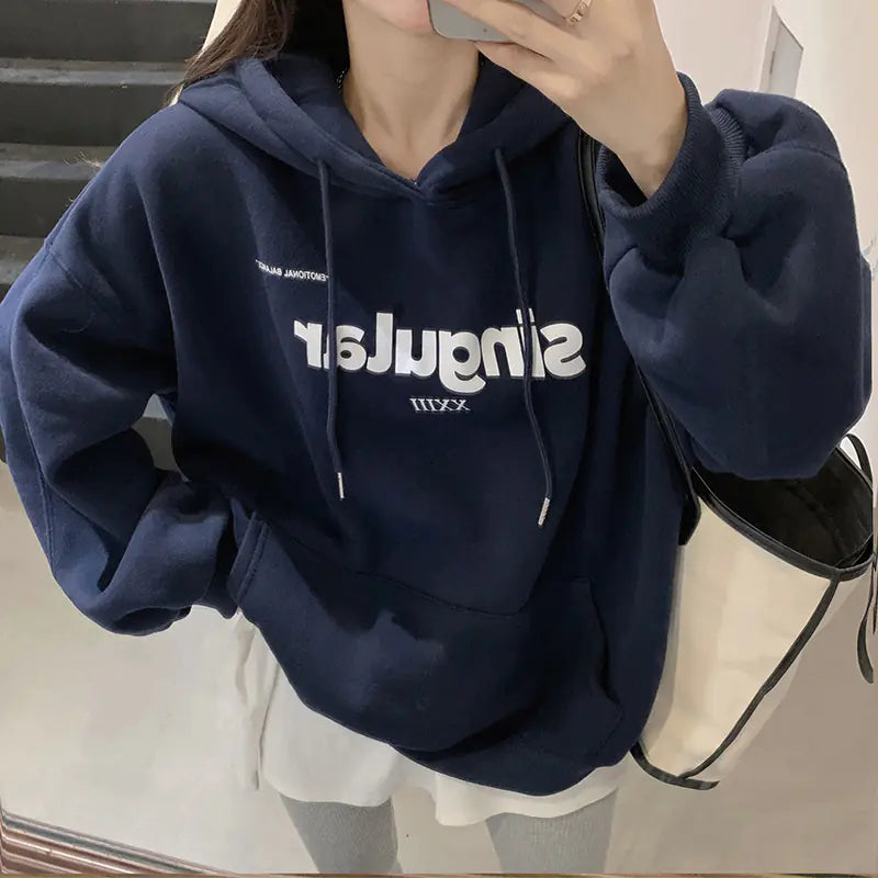 2023 Women's Hooded Sweatshirt, Thick and Oversized
