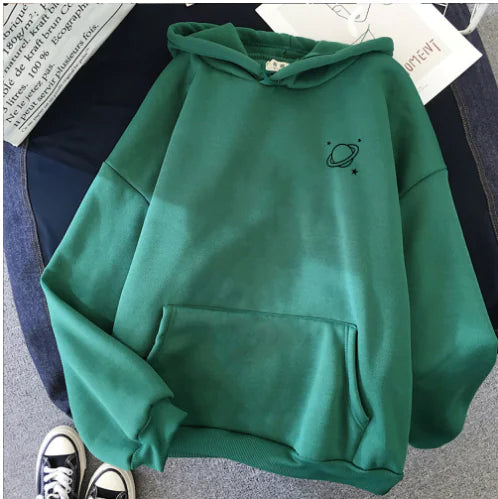 Fleece Hoodie for Women - Loose Fit Fall/Winter Top
