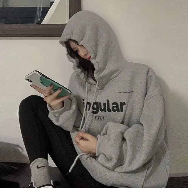 2023 Women's Hooded Sweatshirt, Thick and Oversized