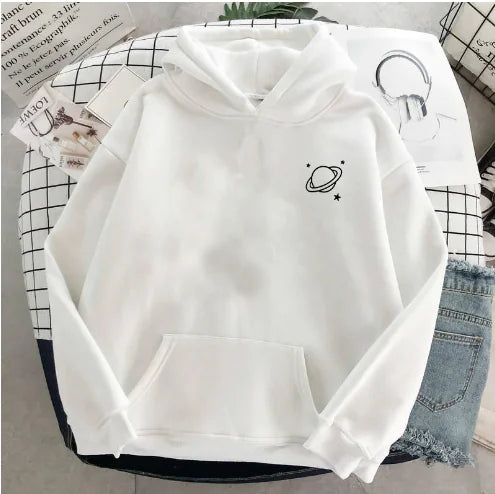 Fleece Hoodie for Women - Loose Fit Fall/Winter Top