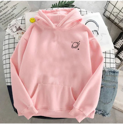 Fleece Hoodie for Women - Loose Fit Fall/Winter Top