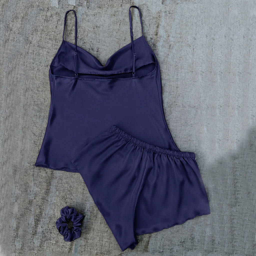 Thin Ice Silk Women's Pajama Set - Sexy Two-Piece Homewear