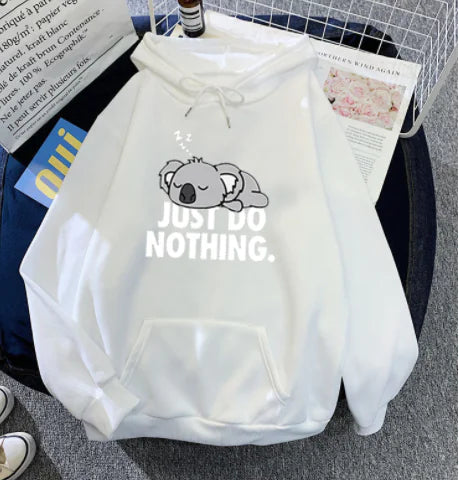 Women's Casual Loose Panda Fleece Hoodie Sweater