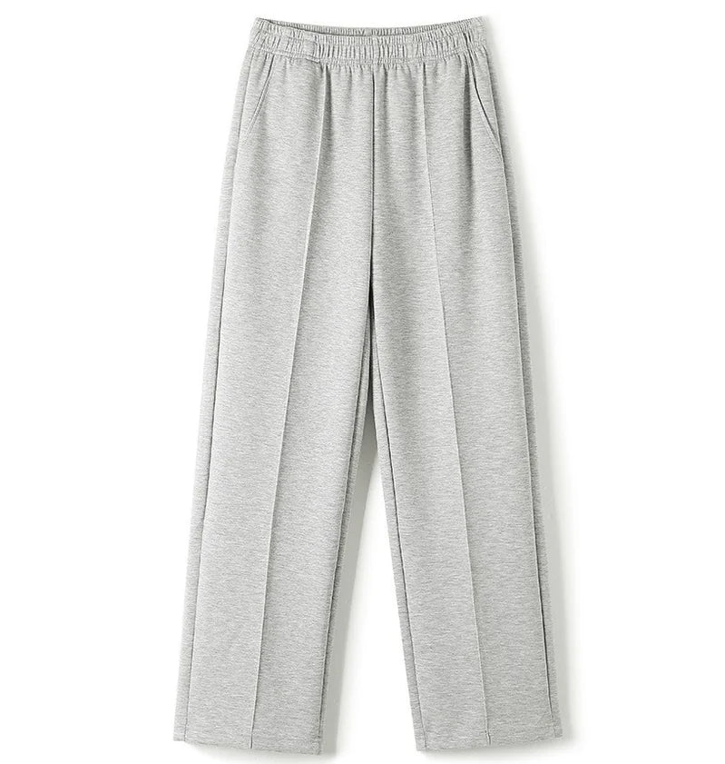 Women's High Waist Wide Leg Sweatpants, Mid-Line, Sports Casual Jogger Pants