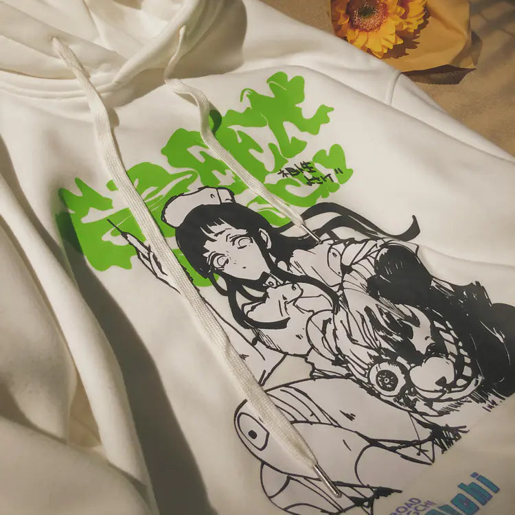 Y2K Print Oversized Harajuku Hoodie for Women